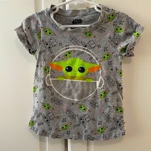 Kids Star Wars Baby Yoda Mandalorian 5T Tshirt Boy Girl Unisex Toddler